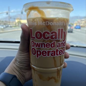 McDonald's - Iced Caramel Coffee - Fast Food Near Me - Ontario, California
