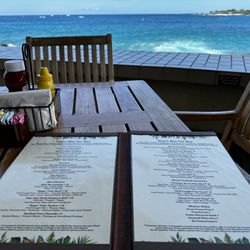 Don The Beachcomber - Food menu with view.