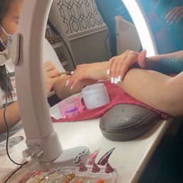 Proof of my friend and I getting our nails done here