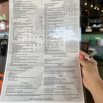 Tony Sacco's Coal Oven Pizza - Menu - Pizza Near Me - Estero, Florida Tony Sacco's Coal Oven Pizza - Menu - Pizza Near Me - Estero, Florida