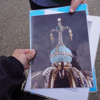 Kri8 Tours - Mary's Crown with the two bullets that struct the Pope - Tours Near Me - Santa Monica, California