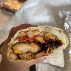 Man vs Fries - Reality of the NorCal Burrito! Ordered Carne Asada and got chicken pretending to be steak. In BOTH burritos.
