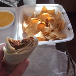 Taco Tierra of Mt. Carmel - Sancho with hot sauce and a large nacho. Love this place!