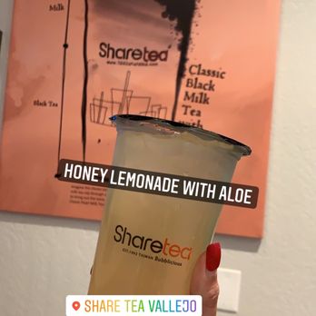 Sharetea - Honey Lemonade Tea with Aloe - Bubble Tea Near Me - Vallejo, California
