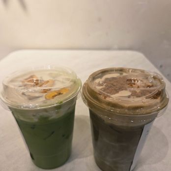 Haiku Teahouse - Banana matcha and hojicha butter cookie. Both good! - Bubble Tea Near Me - San Jose, California