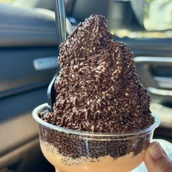 Rookies Cookies & Creme - Flavor of the week, orange creamsicle with chocolate sprinkles.