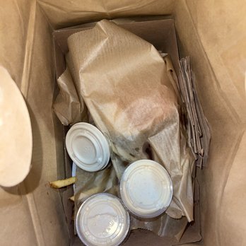 The Knack - Inside Takeout Bag - Well organized and thing in the right place - Burgers Near Me - Hyannis, Massachusetts