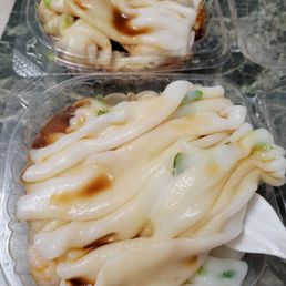 Shrimp and beef rice noodle rolls