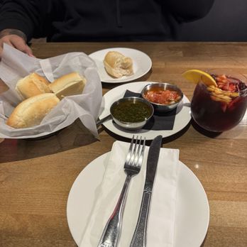 Buenos Aires Grill - Sangria and our favorite BREAD & CHIMICHURRI - Argentine Near Me - Northridge, California