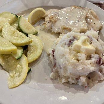 Hog Island Fish Camp - Hogfish with zucchini and squash and cold garlic? mashed potatoes - Seafood Near Me - Dunedin, Florida