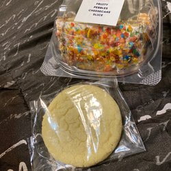 Sweetalicious Sweets - Fruity Pebbles Cheesecake Slice very delicious & a Sugar Cookie nice size and very delicious