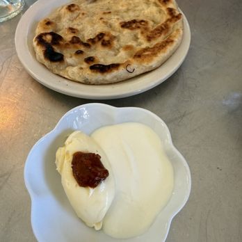 Bar Panisse - Flatbread and with a yogurt and chutney  "dipping sauce" - Cocktail Bars Near Me - Berkeley, California