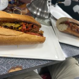 Sausage and peppers sandwich  Meatballs sandwich