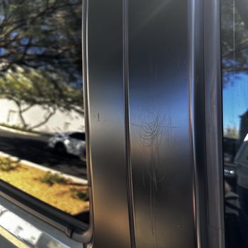 Cobblestone Auto Spa - Scratches to window pillar - Car Wash Near Me - Surprise, Arizona