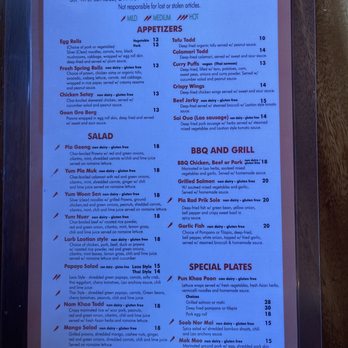 Laos Kitchen - Current menu as of 8/11/23 - Laotian Near Me - San Rafael, California