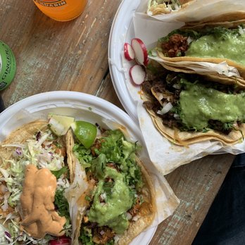 Fatty Daddy Taco - Bottom - 1 fish and 1 al pastor - Mexican Near Me - Brooklyn, New York