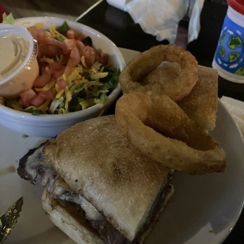 Roadhouse 71 - Steak sandwich and side salad - New American Near Me - Oswego, Illinois