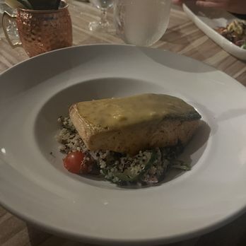 Juniper On The Water - Pan-Roasted Salmon GF - Seafood Near Me - Hallandale Beach, Florida Juniper On The Water - Pan-Roasted Salmon GF - Seafood Near Me - Hallandale Beach, Florida