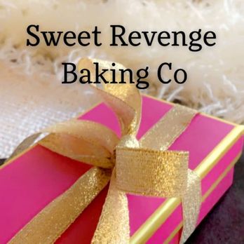 Sweet Revenge Baking Co - a pink box with a gold bow - Desserts Near Me Sweet Revenge Baking Co - a pink box with a gold bow - Desserts Near Me