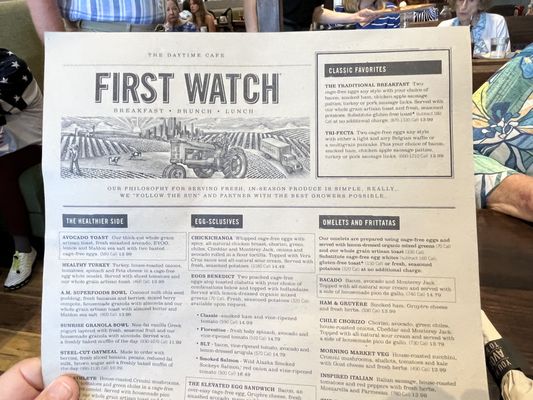 Menu photo 3 First Watch Clearwater, FL