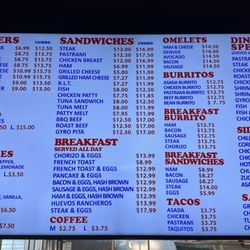 Menu as of 2/2026
