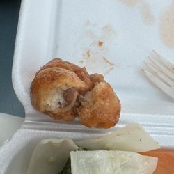 Perry's B B Q - Band-Aid, bandage found in their orange chicken.