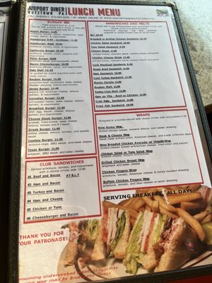 Menu photo 1 Airport Diner Kutztown, PA Menu photo 1 Airport Diner Kutztown, PA