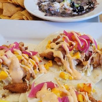 Casa Del Sol - Chicken enchiladas suisa, bean dip and chips, shrimp tacos. - Seafood Near Me - Fort Bragg, California Casa Del Sol - Chicken enchiladas suisa, bean dip and chips, shrimp tacos. - Seafood Near Me - Fort Bragg, California