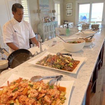 Pok’s Art Catering - Cashew Shrimp, Sautéed Ginger Beef and veggies, chicken curry, rice & appetizers for a party of 20. - Personal Chefs Near Me - Kitty Hawk, North Carolina Pok’s Art Catering - Cashew Shrimp, Sautéed Ginger Beef and veggies, chicken curry, rice & appetizers for a party of 20. - Personal Chefs Near Me - Kitty Hawk, North Carolina