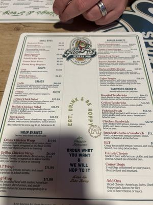 Menu photo 1 Green Frog Inn Fort Wayne, IN