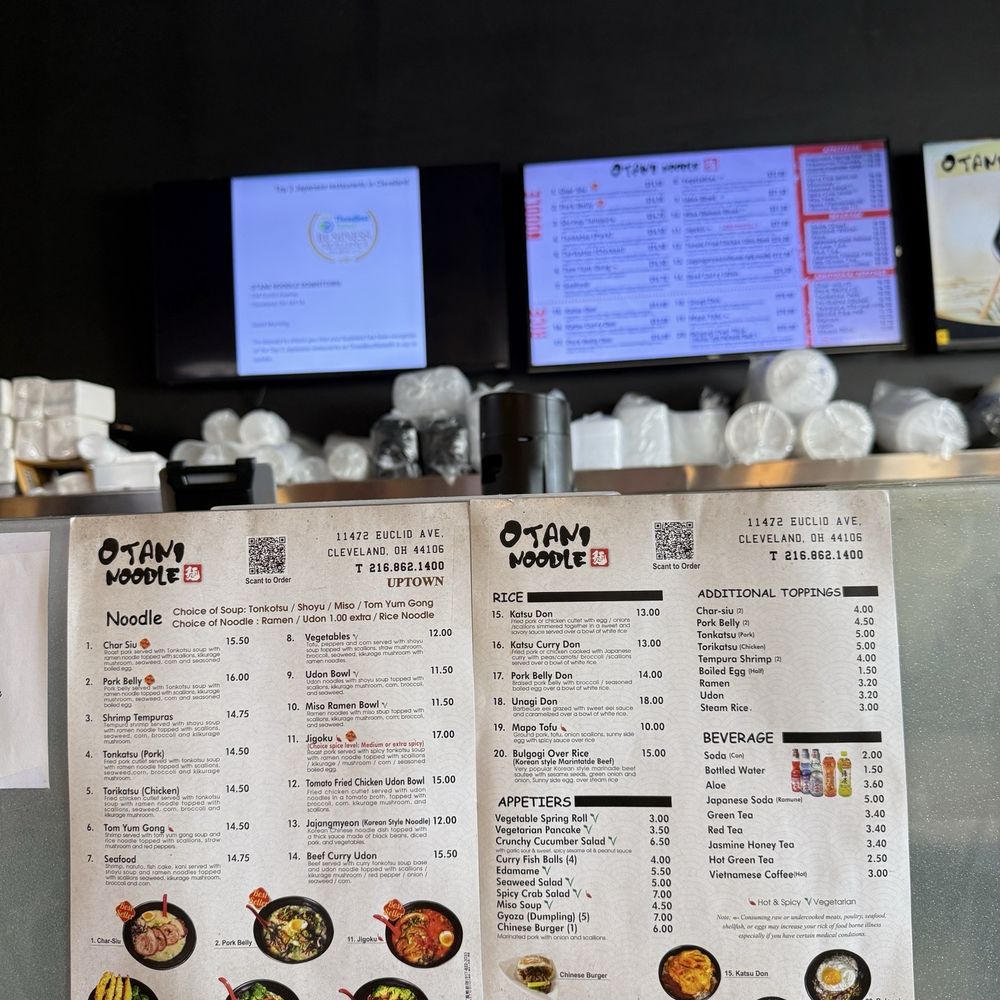 Otani Noodle - Uptown - Menu - Ramen Near Me - Cleveland, Ohio Otani Noodle - Uptown - Menu - Ramen Near Me - Cleveland, Ohio