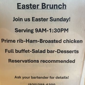 Uptown Tavern - easter brunch menu - Desserts Near Me - Kewaunee, Wisconsin Uptown Tavern - easter brunch menu - Desserts Near Me - Kewaunee, Wisconsin