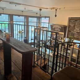 Cute coffee shop with tranquil vibes on a rainy day