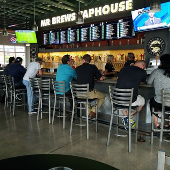 Mr Brews Taphouse - The bar and long beer list - Burgers Near Me - Madison, Wisconsin
