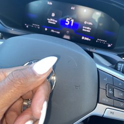 Mimi's Nail Spa - Thumb nail shorter than the other and not stiletto shaped like i asked