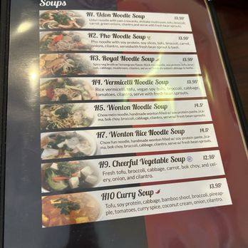 Noble Vegetarian - Soup menu - Vegan Near Me - Sacramento, California