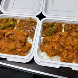 Lasoon - Butter Chicken with okra and chana masala x 2