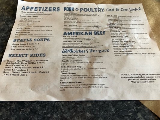 Menu photo 7 Bobby Mac's Bayside Tavern & Grill Fair Haven, MI