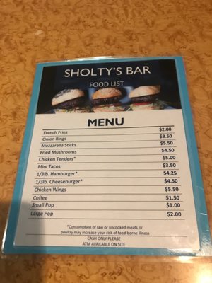 Menu photo 2 Sholty's Bar Lansing, MI