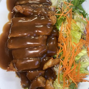 Restaurant Kenichi - Pork cutlet all toss salad - Desserts Near Me - Hilo, Hawaii