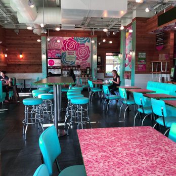 Fresh Kitchen - The ADORABLE inside decor. Miami Vice vibes? Yes. - Vegetarian Near Me - Orlando, Florida Fresh Kitchen - The ADORABLE inside decor. Miami Vice vibes? Yes. - Vegetarian Near Me - Orlando, Florida