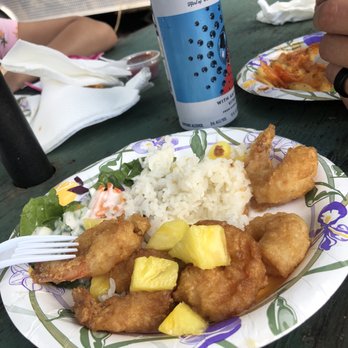 Zane's Simply Shrimp - Coconut pineapple shrimp - Food Trucks Near Me - Haleiwa, Hawaii
