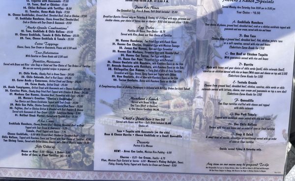 Menu photo 8 Moreno's Orange, CA