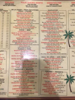 Menu photo 4 Polo Norte Kendall  Miami, FL