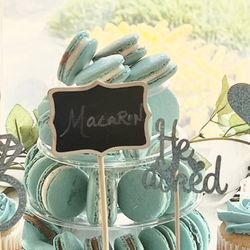 Tiffany blue macarons