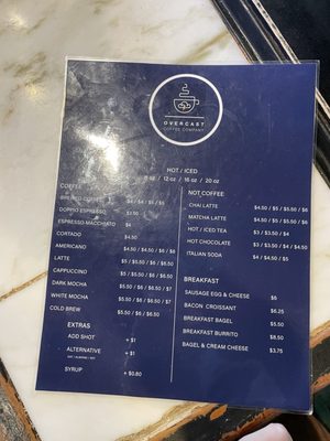 Menu photo 2 Overcast Coffee Company Seattle, WA Menu photo 2 Overcast Coffee Company Seattle, WA