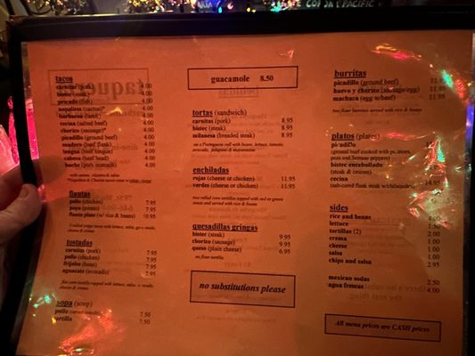 Menu photo 7 Taqueria St. Marks Place New York, NY