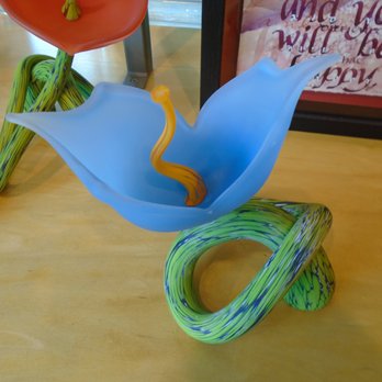 Seasons Gallery - One of several colorful glass flowers! - Art Galleries Near Me - Hudson, Wisconsin