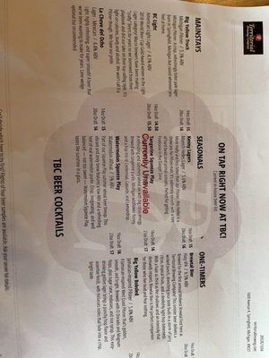Menu photo 2 Territorial Brewing Company Springfield, MI Menu photo 2 Territorial Brewing Company Springfield, MI