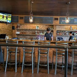 New Albany Tavern - Bricks behind the bar